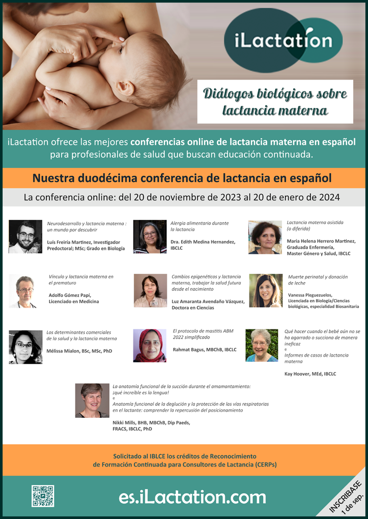Póster de la conferencia - Diálogos biológicos sobre lactancia materna